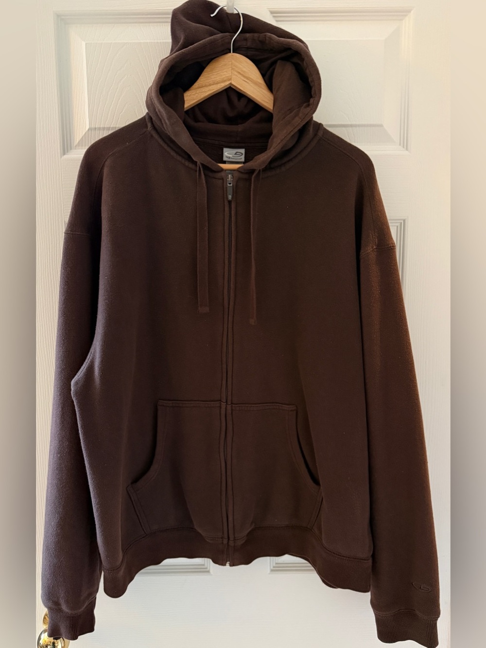 Champion Men’s Soft Brown Hooded Jacket Hoodie Full Zip Sweatshirt L